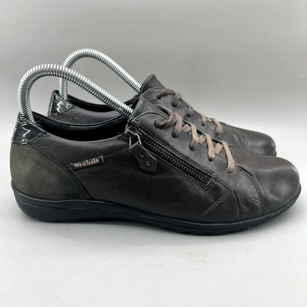 Mephisto Camilia Mobils Ergonomic Shoes Women's Size 7.5 Brown Graphite Side Zip